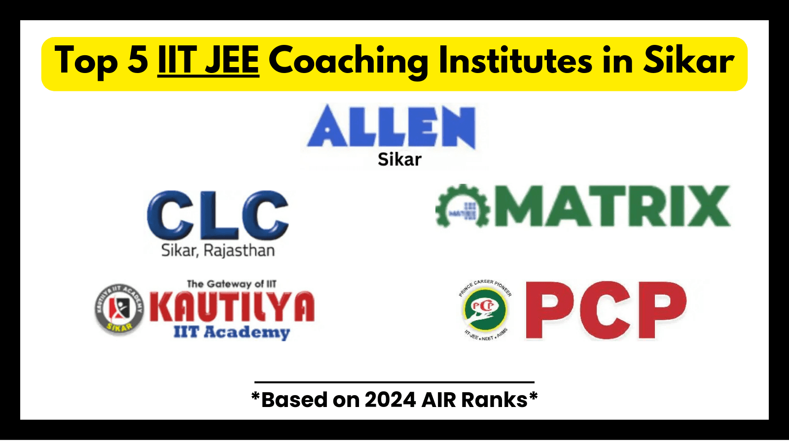Top 5 IIT JEE Coaching Institutes in Sikar: Based on 2024 AIR Ranks